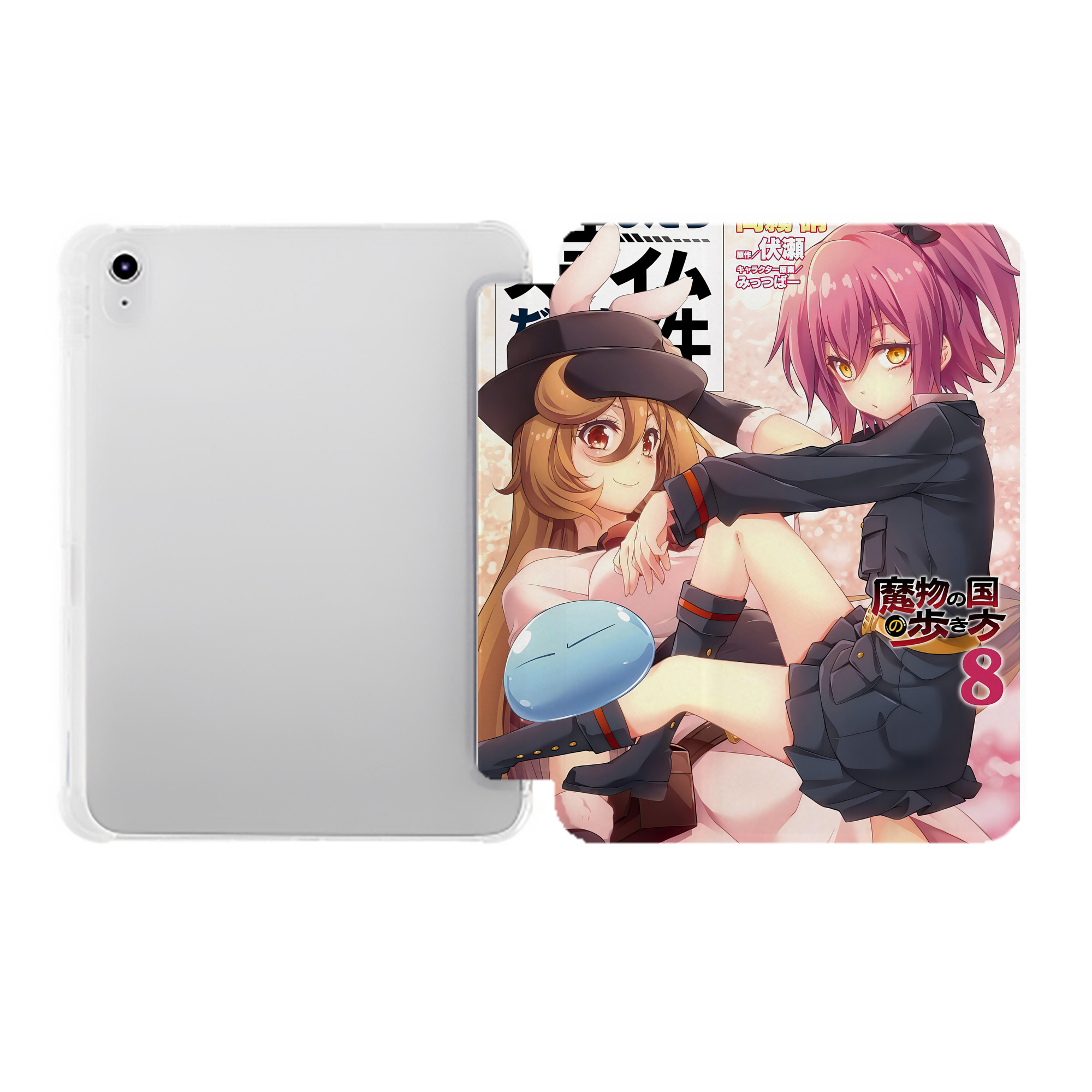 （画像用） 転スラ Regarding Reincarnated to Slime IPad ケース ペン収納付き 三つ折りスタンド PUレザー×シリコン 対応機種9.5/10.5/10.9インチ